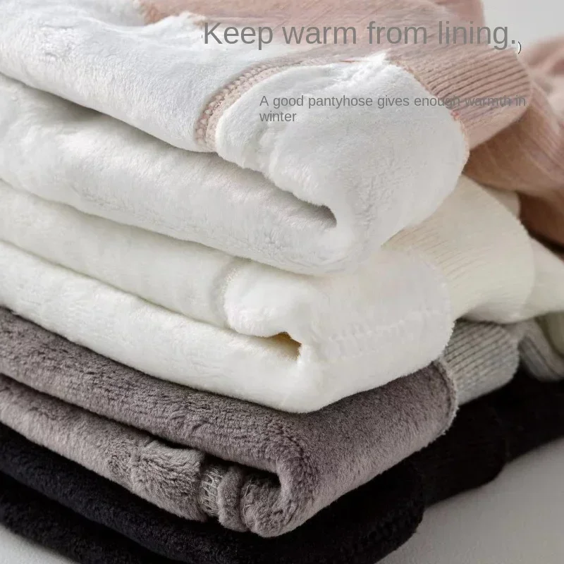 Pantimedias gruesas de felpa para invierno, cálidas sin costuras - imagen 2