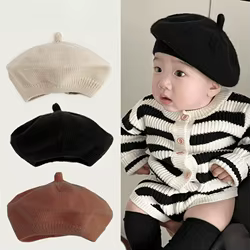 Boina tejida para bebé, niño y niña – estilo coreano primavera-otoño