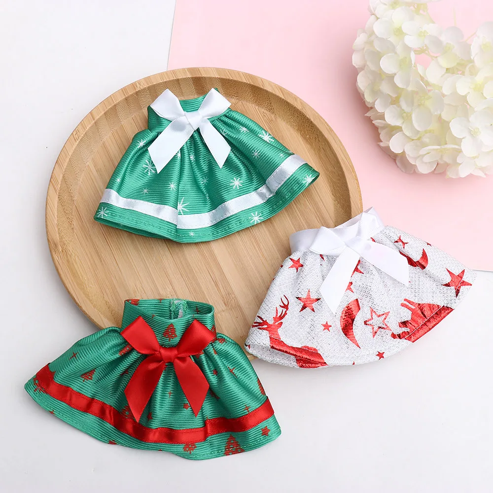 Vestido elfa Navideño para muñecas – Estrellas purpurina - imagen 5