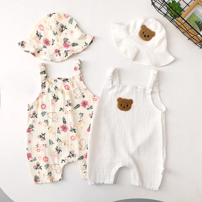 Pelele infantil sin mangas de muselina Bratyeessi