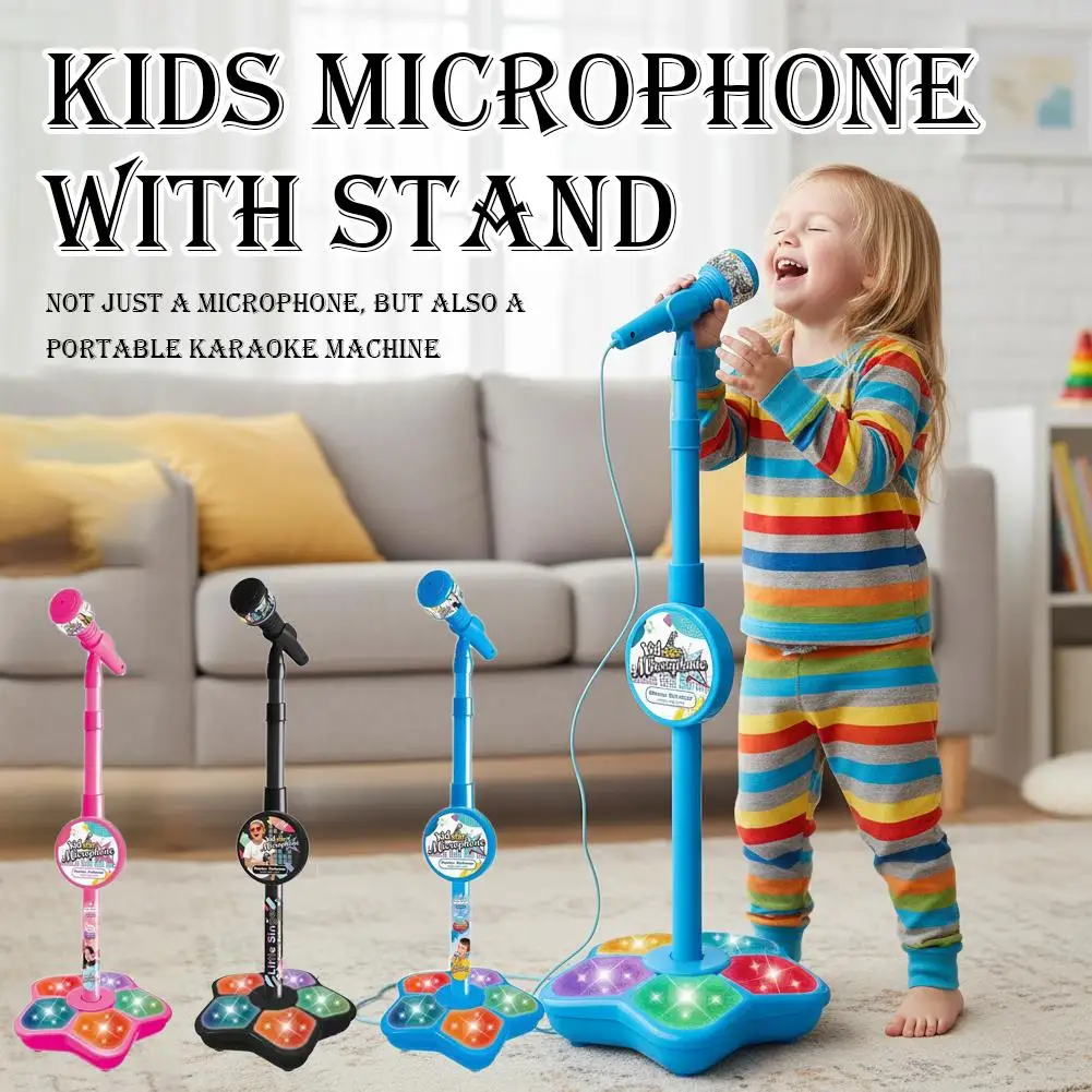 Máquina de karaoke infantil con micrófono y luces LED reutilizables