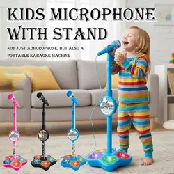 Máquina de karaoke infantil con micrófono y luces LED reutilizables