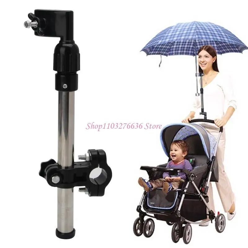 Sombrilla UV para cochecito con soporte y pinza de toldo - imagen 2