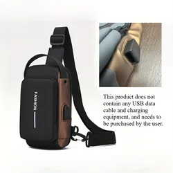 Bolso antirrobo de pecho en tela Oxford con correa ajustable