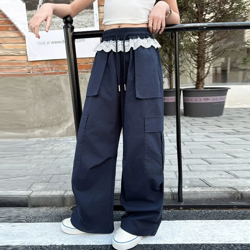 Pantalones de verano con encaje para niños y niñas casuales - imagen 3