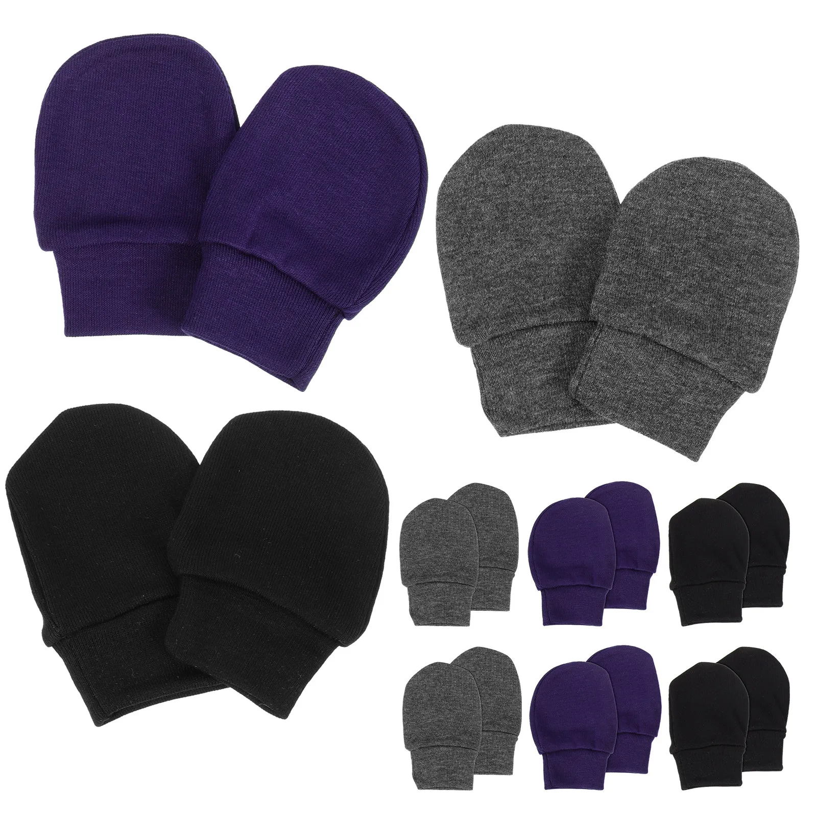 Manoplas antiarañazos de algodón suave para bebé, protección