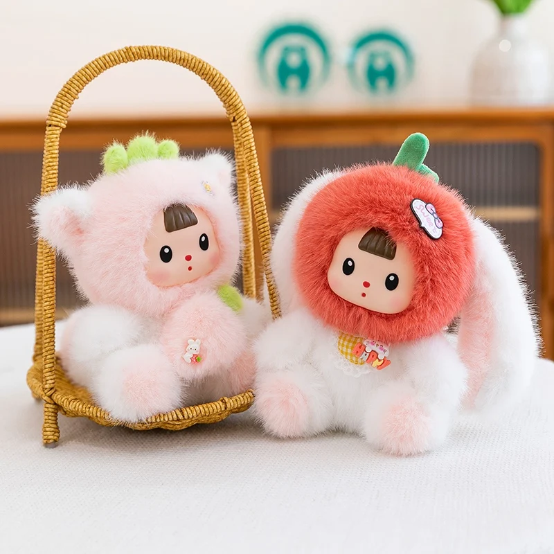 Peluche de dinosaurio y conejo de vinilo suave de dibujos animados