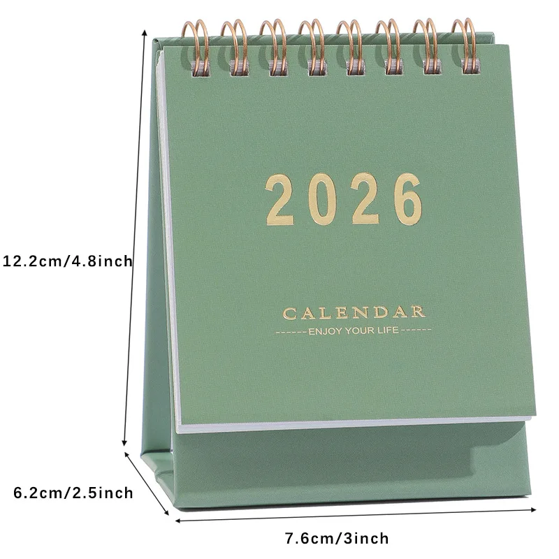 Calendario 2026 de escritorio – mini portátil hecho a mano práctico - imagen 3