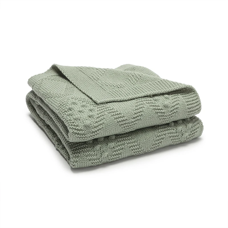 Manta bebé de punto reversible ultrasuave para recién nacido