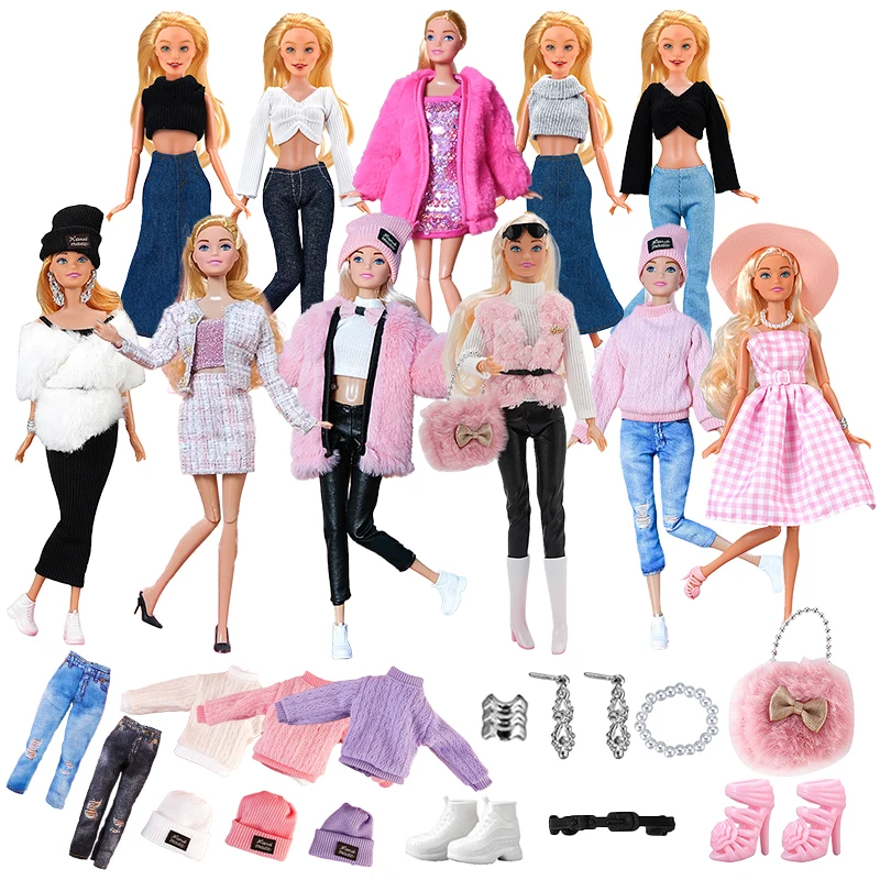 Set completo de ropa rosa para muñeca