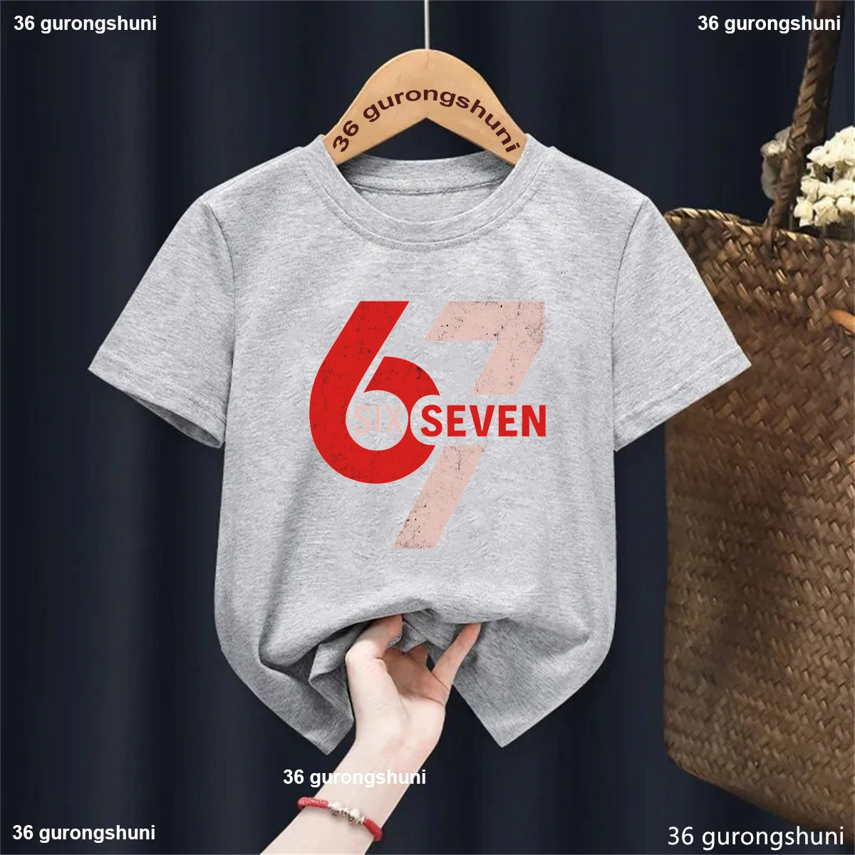 Six Seven Camiseta Manga Corta Kawaii para Niños y Niñas - imagen 3