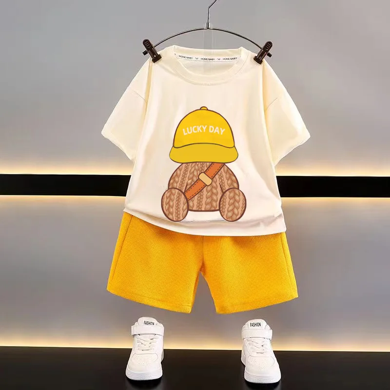 Conjunto de verano para niños: camiseta suelta y pantalón corto