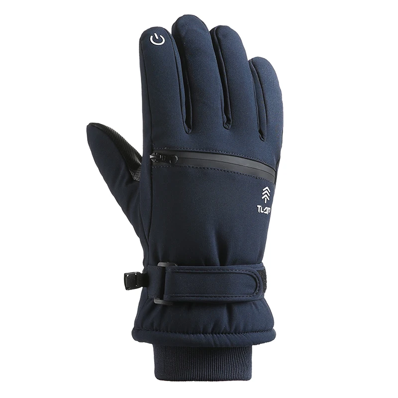 Guantes de esquí de invierno con bolsillo trasero y pantalla táctil
