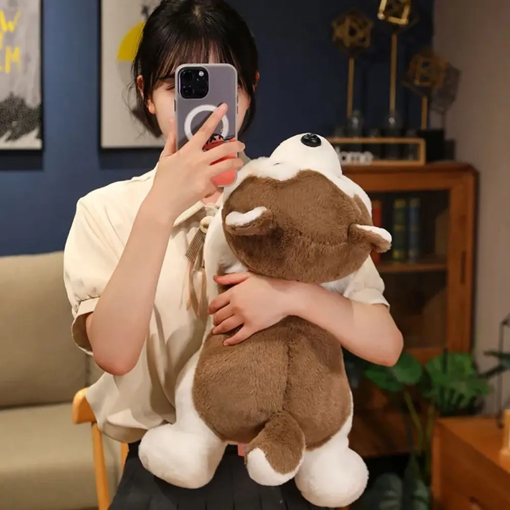 Peluche husky marrón kawaii en distintas tomas