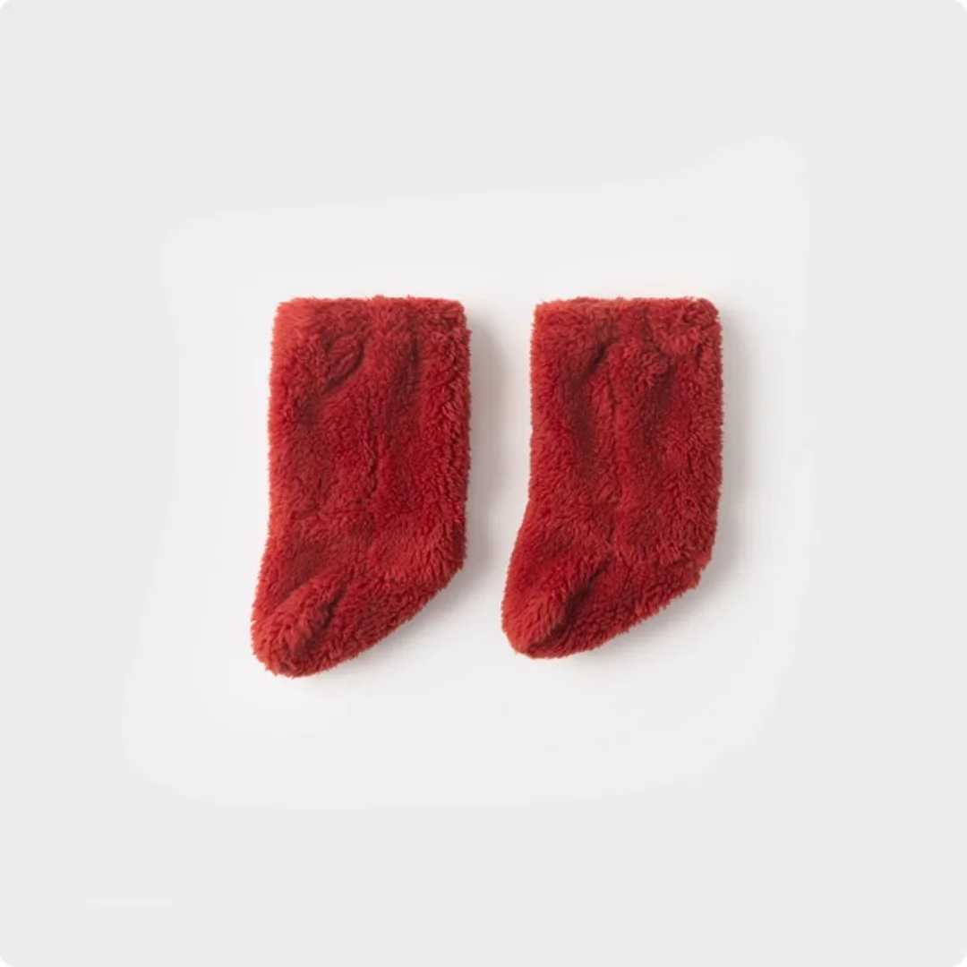 Calcetines de lana para bebé acolchados cálidos bordado antideslizantes - imagen 3