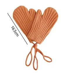 Mitones de punto para niños – color sólido, abrigo en frío diario