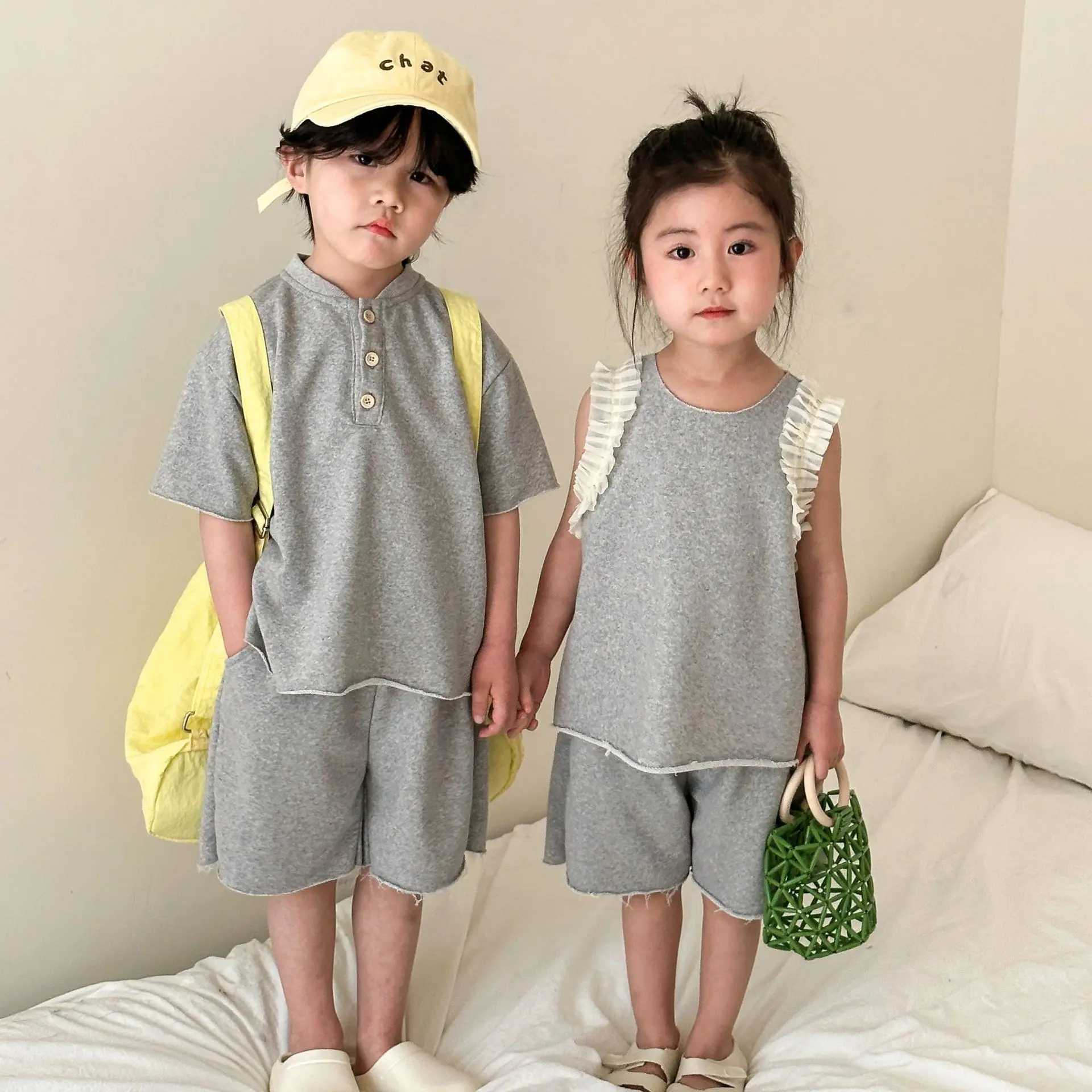 Chándal deportivo infantil transpirable de camiseta y pantalón corto - imagen 4