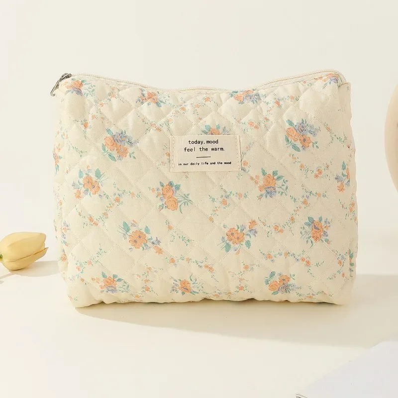 Bolsa de pañales floral de algodón – Gran capacidad para bebé - imagen 5