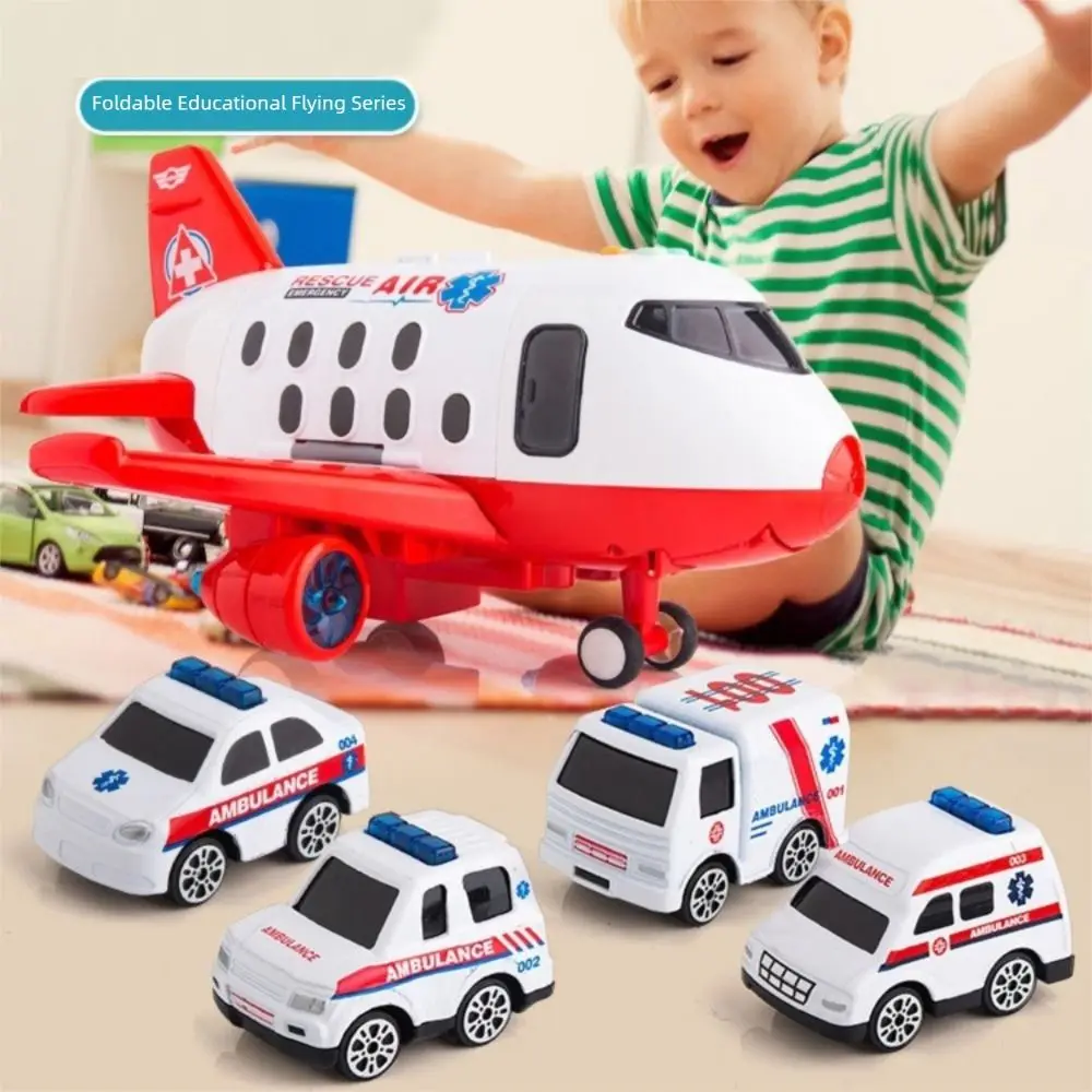 Avión inercial de gran tamaño con luz LED para niños - imagen 4