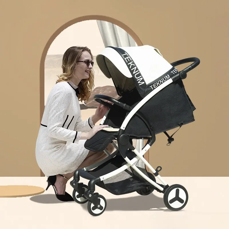 Cochecito de bebé ligero con mango ajustable y asiento reclinable - imagen 5