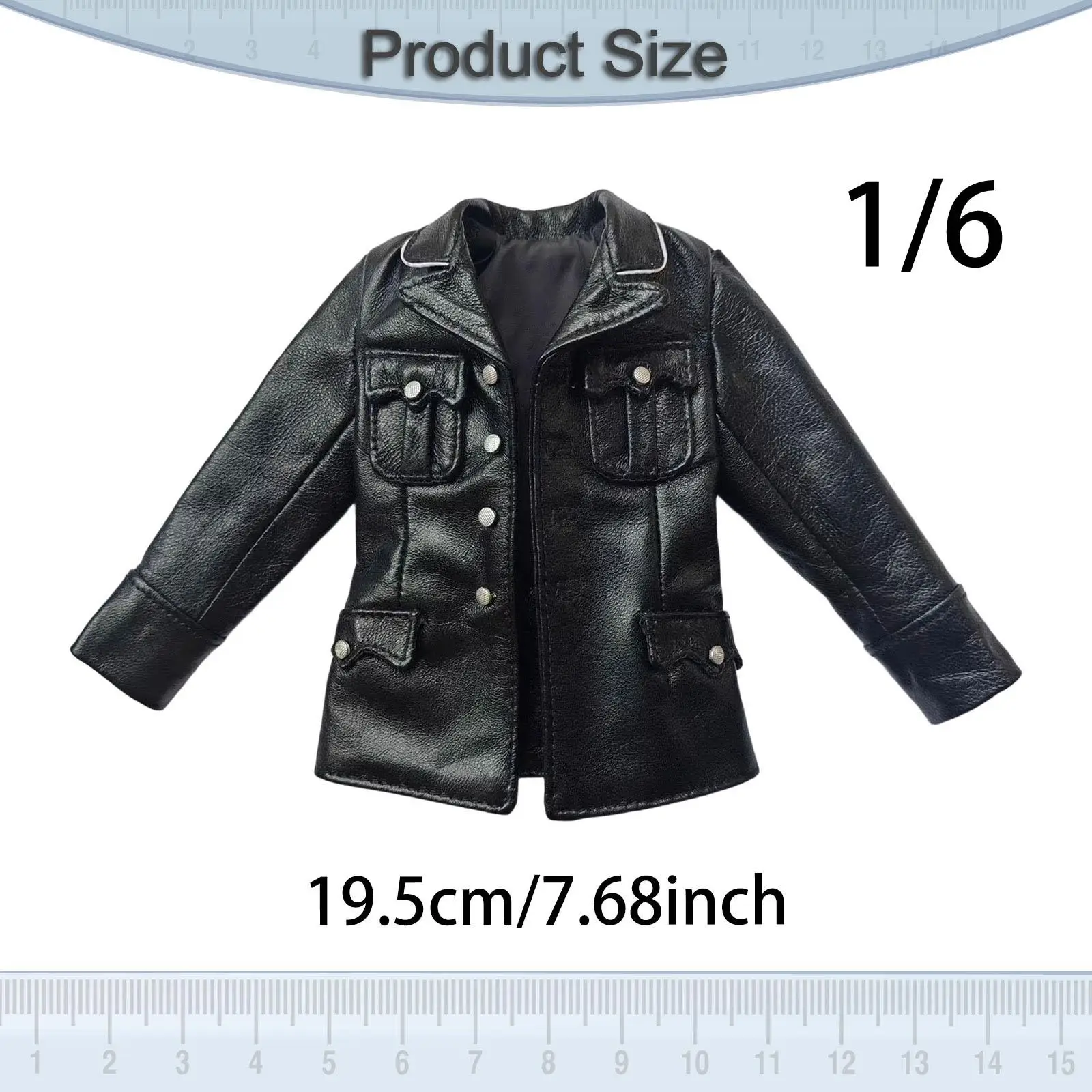Disfraz retro de cuero PU para figuras de colección y cosplay
