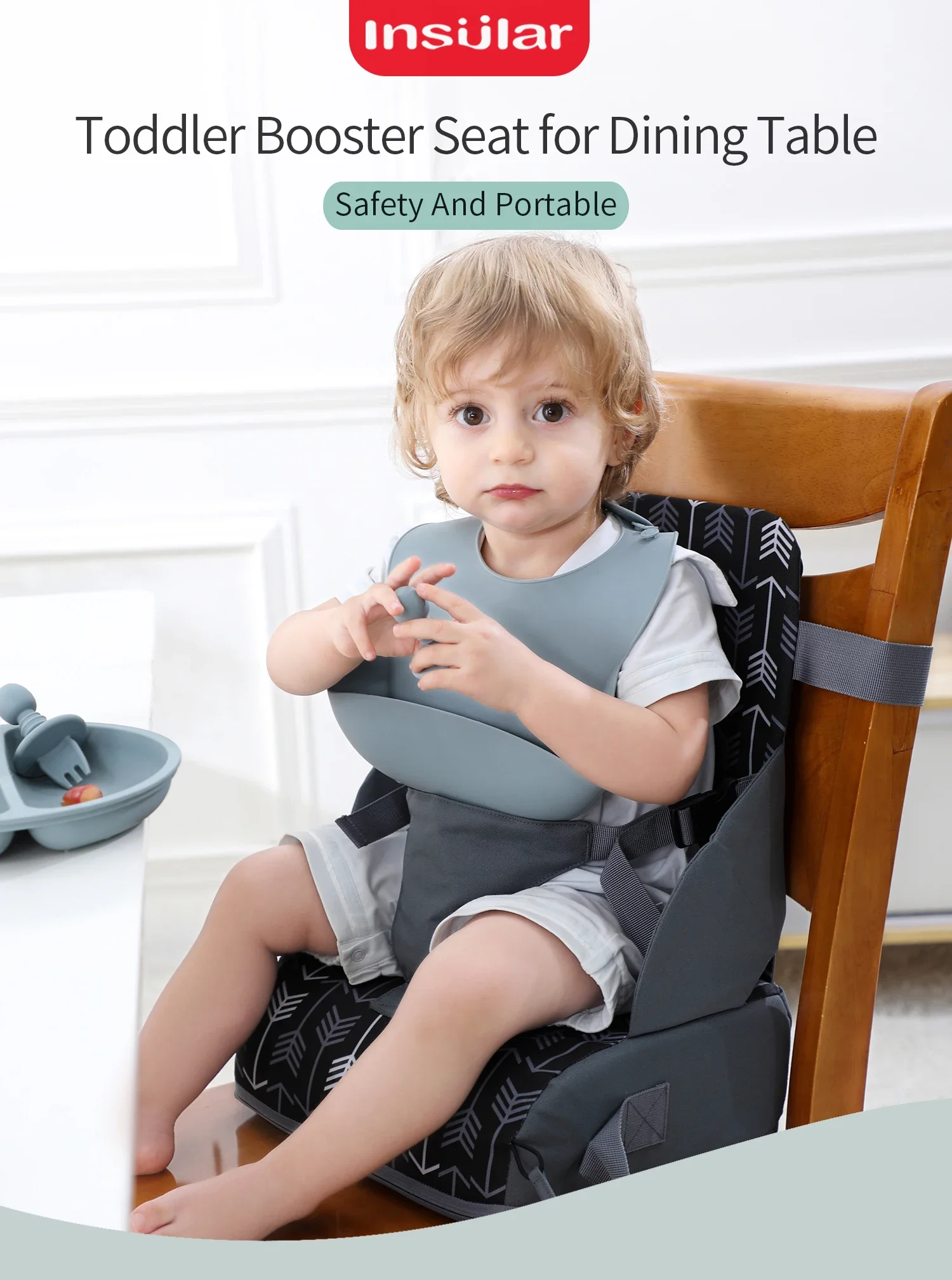 Asiento plegable antideslizante para niños