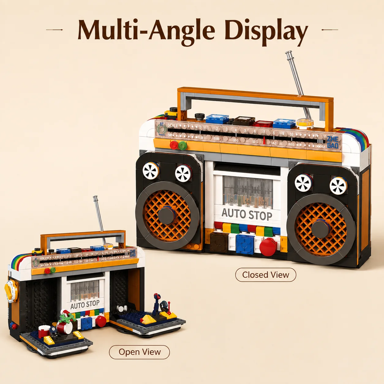 Radio de construcción Vintage para niños – Juguete educativo DIY - imagen 3