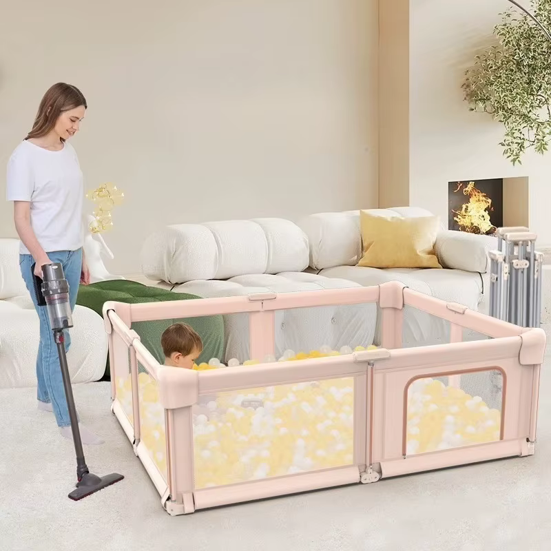 Parque infantil plegable con valla de seguridad para niños pequeños - imagen 5
