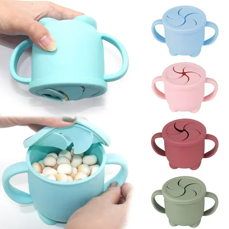 Taza para sorber infantil sin BPA – Color sólido, 200 ml, con tapa - imagen 3