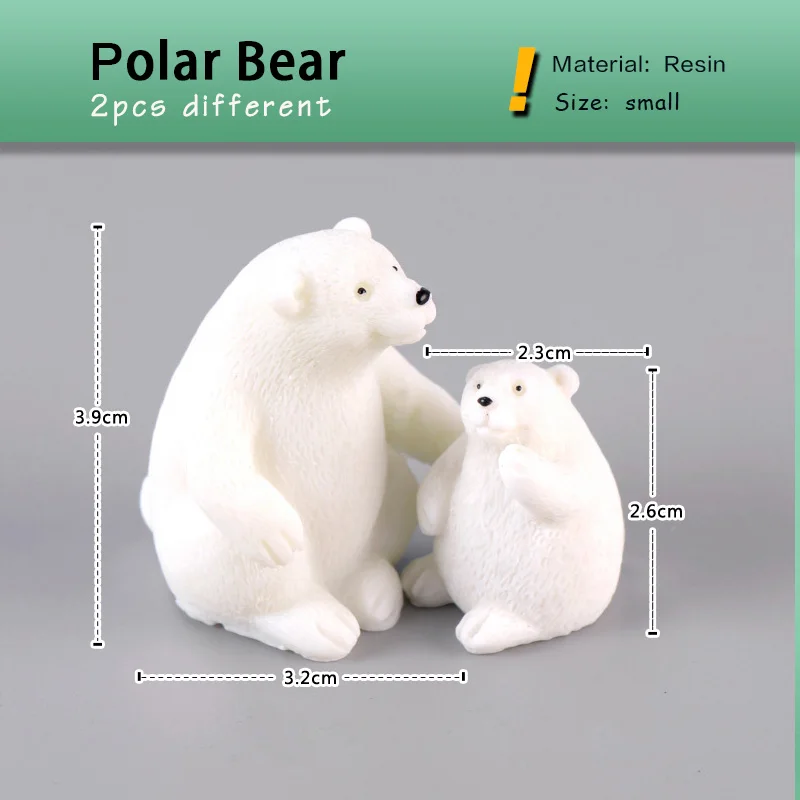 Detalle oso polar resina