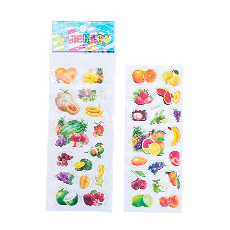 Pegatinas impermeables de frutas y verduras para niños – divertidas - imagen 3