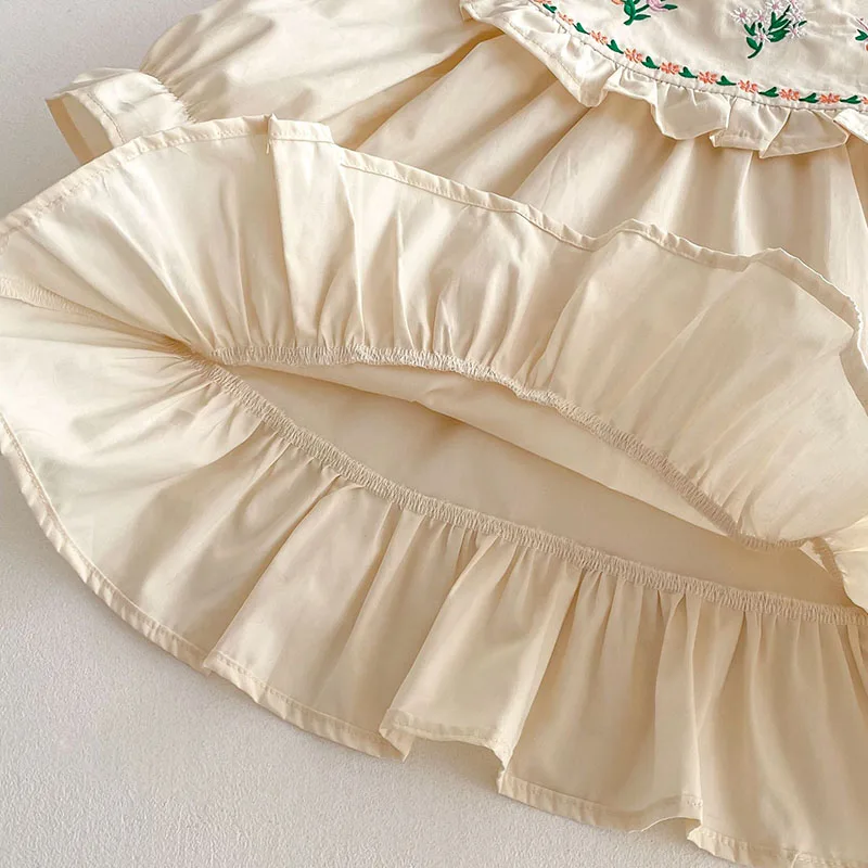 Vestido flores bordadas para niña MILANCEL – Primavera vintage
