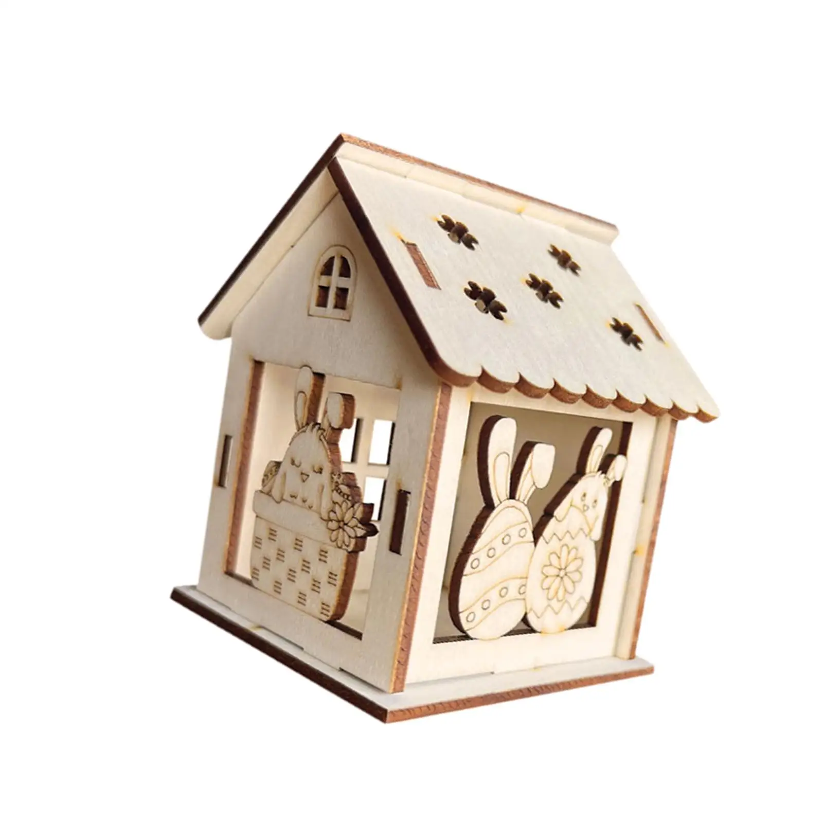 Casita de pueblo de Pascua para pintar