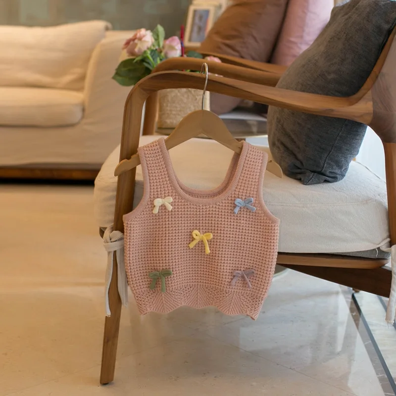 Jersey de punto con lazo para niña – Prenda infantil de vestir elegante - imagen 2