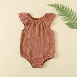 Mameluco de muselina para bebé – mono verano en algodón