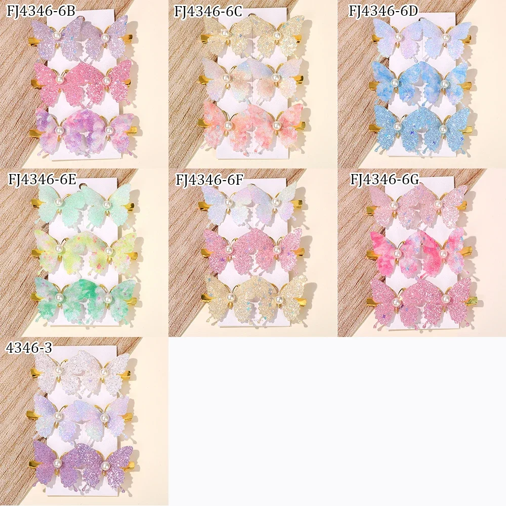 Pack de 6 clips con estilo coreano y acabado brillante