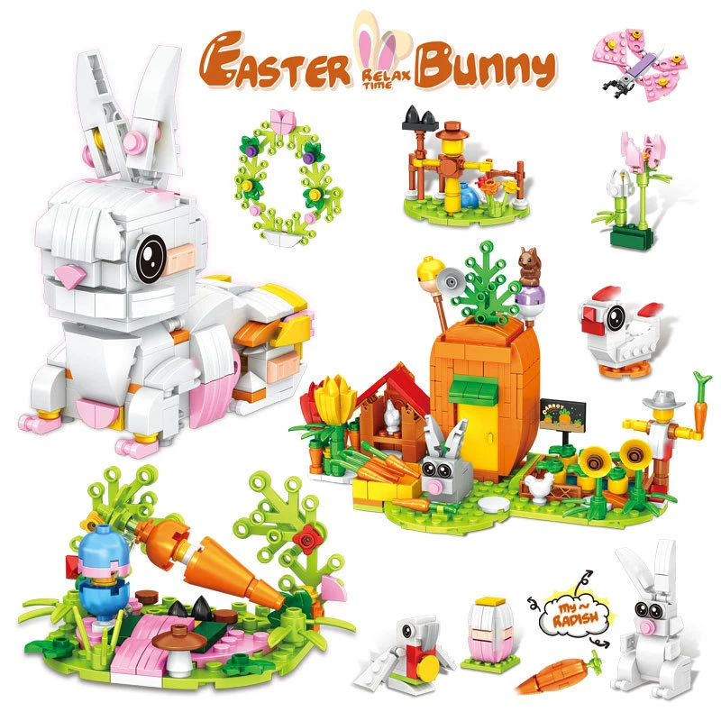 Bloques de construcción Pascua para armar con conejito - imagen 2