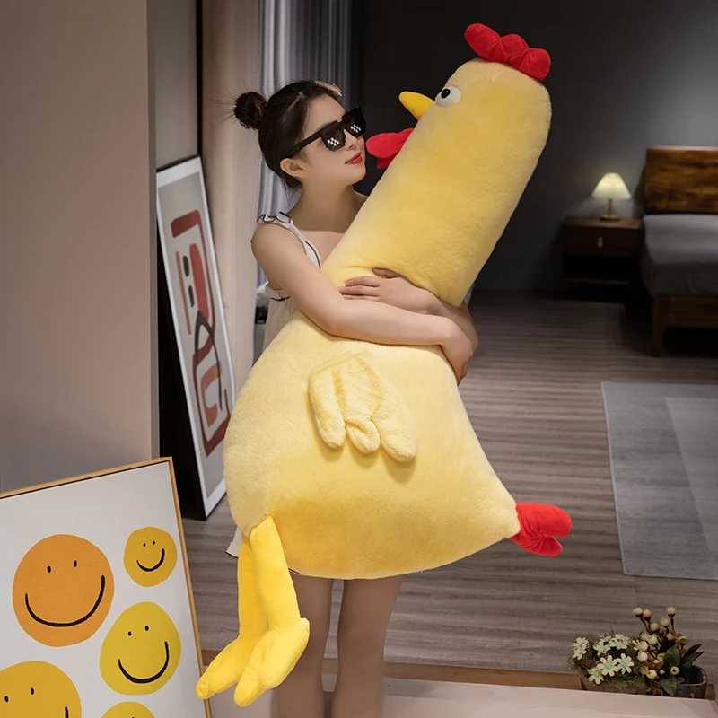 Almohada kawaii de pollo gigante – Cojín suave para niños - imagen 2