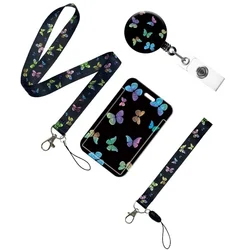 Porta credencial retractil mariposa - Carrete para insignias