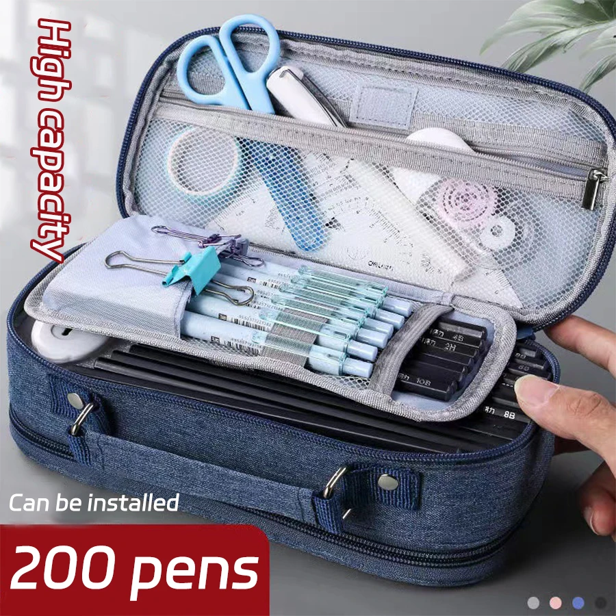 Estuche escolar grande con compartimentos para lápices y bolígrafos - imagen 2