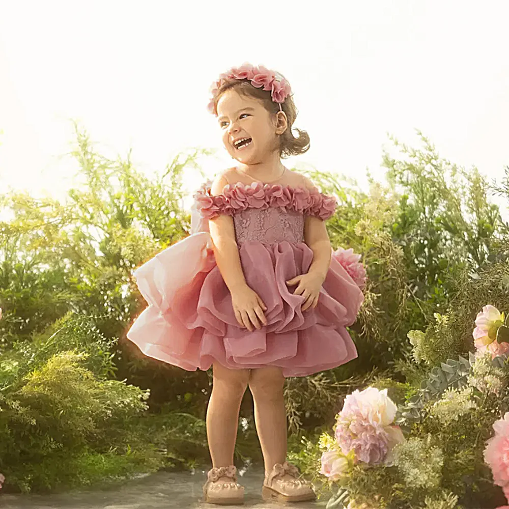 Somenie Vestido de Princesa de Tul con Falda Abullonada para Bebés - imagen 2