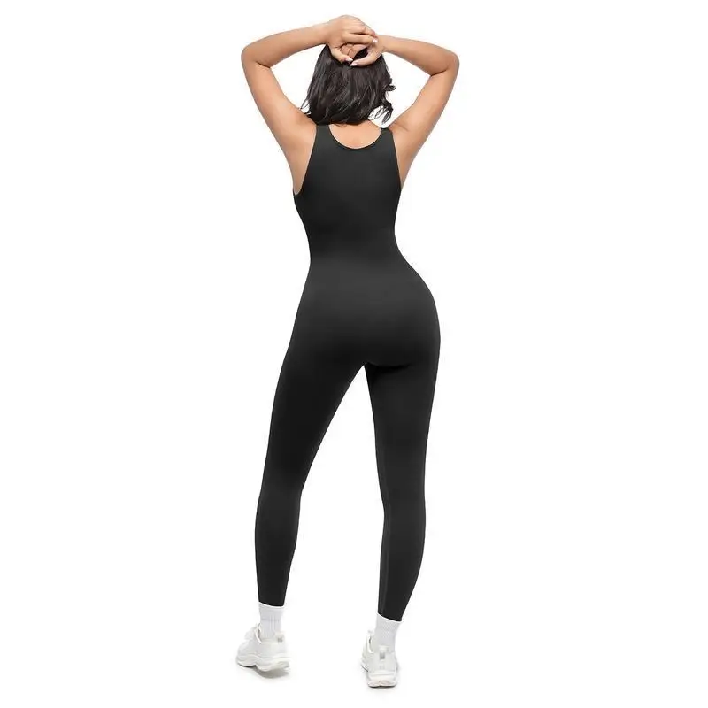 Mono de yoga sin costuras elástico con espalda descubierta y abdomen - imagen 5