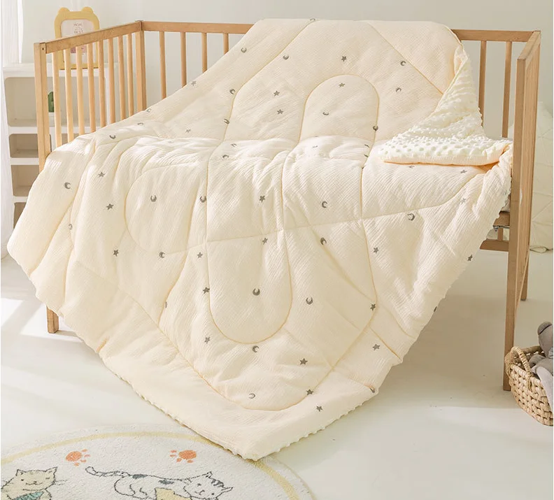Mantita de muselina acolchada con animales para bebé en invierno - imagen 2
