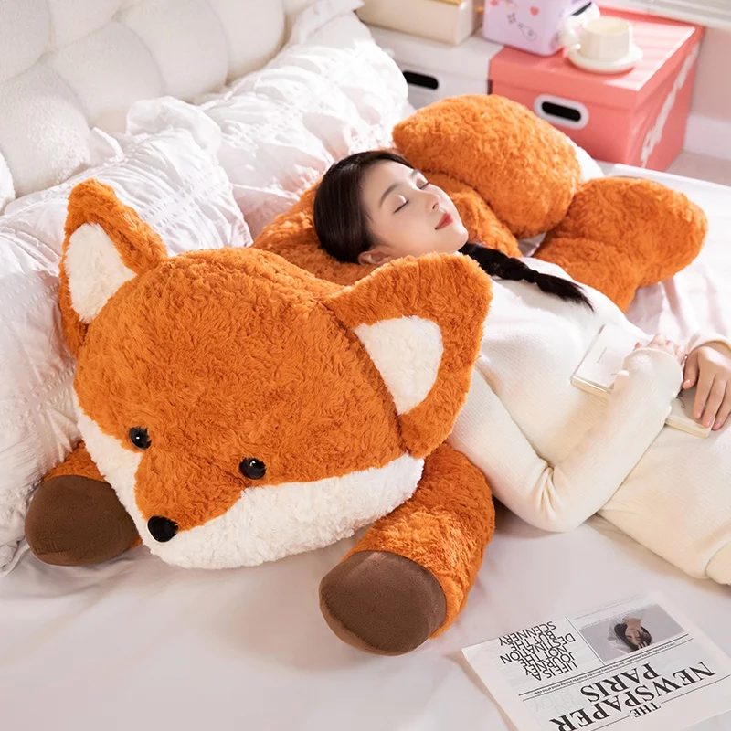 Peluche zorro kawaii suave para bebé, animal almohada decorativa - imagen 4