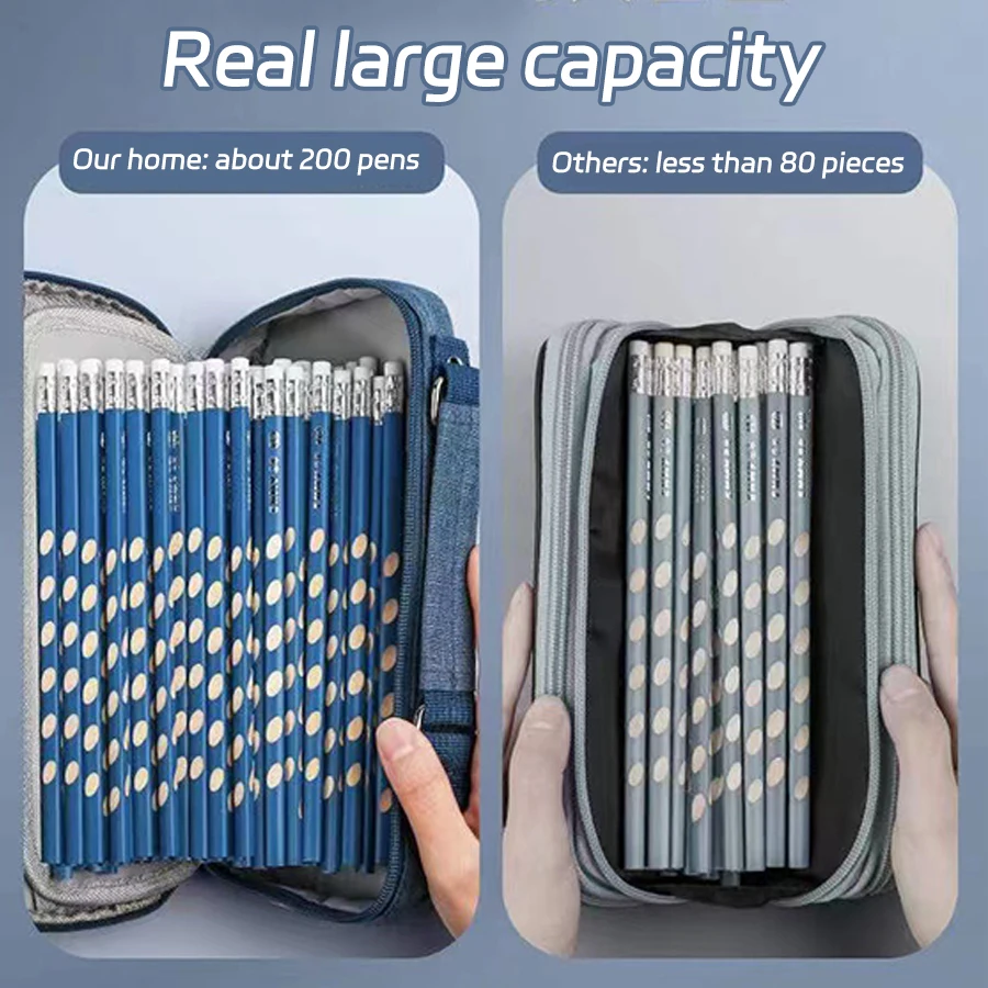 Estuche escolar grande con compartimentos para lápices y bolígrafos - imagen 3