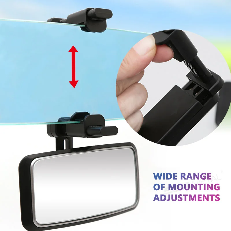 Espejo para bebé de coche con clip y ángulo ajustable - imagen 5