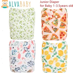 ALVABABY Pañal de tela reutilizable con inserto de microfibra
