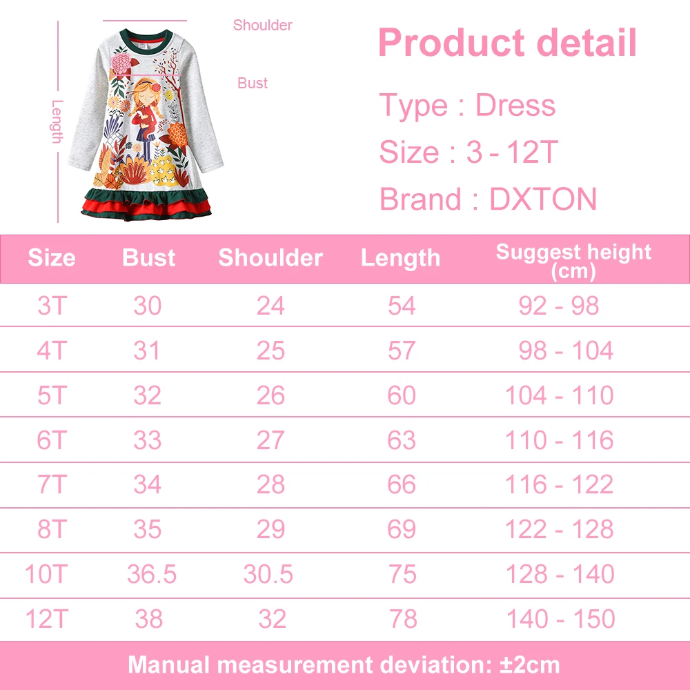 Vista frontal del vestido DXTON con estampado floral