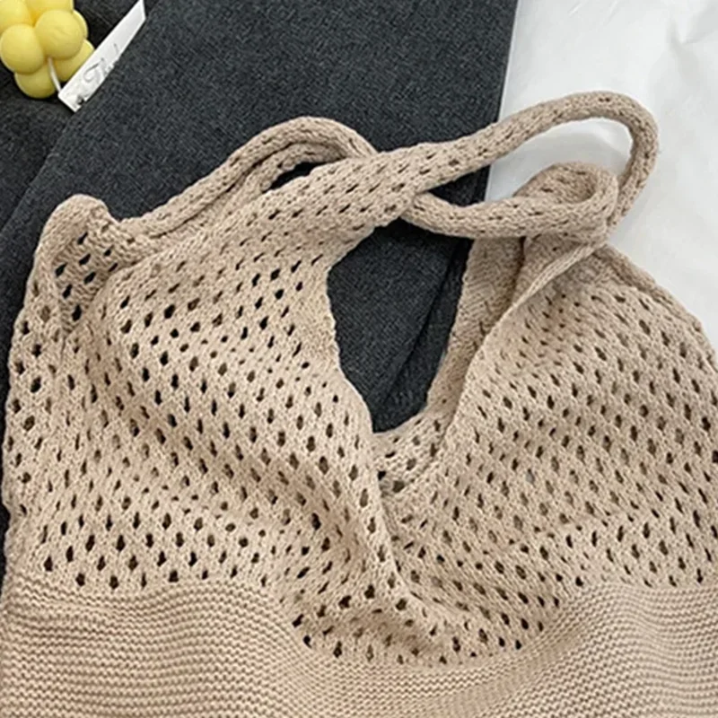 Bolso playero tejido de hombro para niña con gran capacidad - imagen 2
