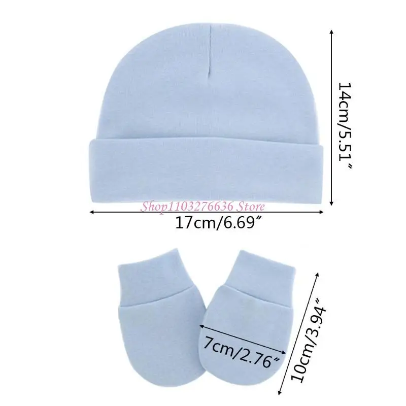 Conjunto de gorro con turbante y guantes para bebé recién nacido - imagen 4